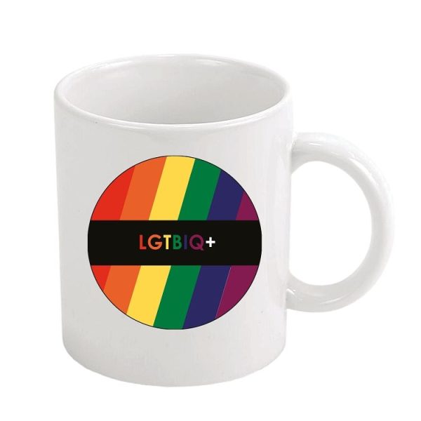 TAZA BANDERA COLORES COMUNIDAD LGTBIQ+