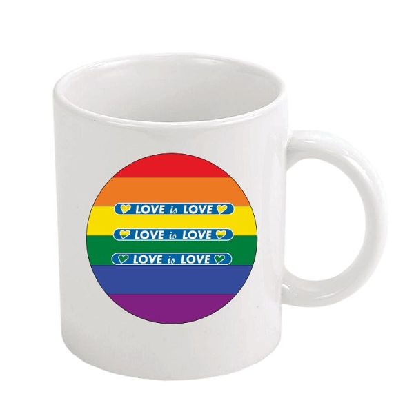 TAZA LOVE IS LOVE BANDERA COMUNIDAD LGTB